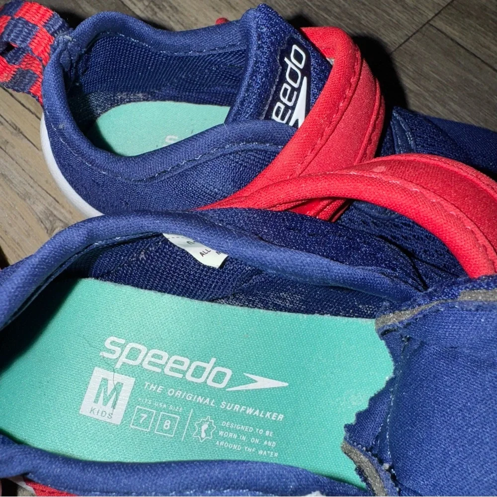 Speedo Kids' Navy and Red Water Shoes
